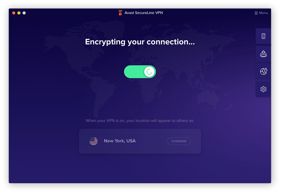 Avast SecureLine VPN uses 256-bit AES encryption to protect your data.